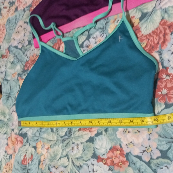 DANSKIN BRAS 1 PURPLE/PINK+1 GREEN/LT.GREEN SIZE 32 - Picture 3 of 4